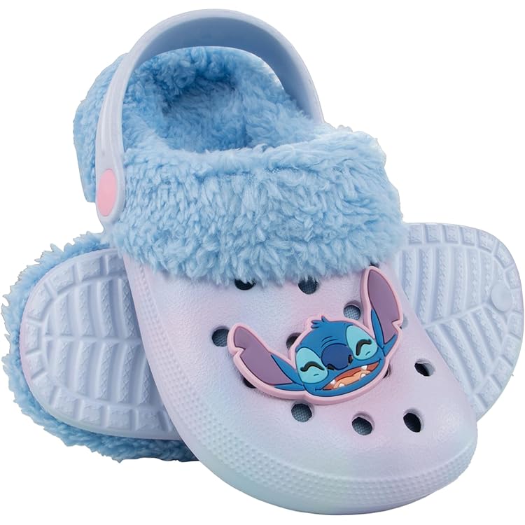 Chaussure Bluey Fille BlueY & Bingo Sabots Bleu Clair Doublu00e9s De Polaire Pour Vêtement Bluey