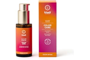 khadi COLOR CARE Huile capillaire Ayurvédique - Soin capillaire pour fixer la coloration végétale - Brillance et protection UV - Éclat - 100% naturelle, végétale et vegan - 50 ml