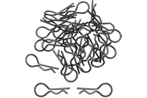 DMiotech 25Pcs Black RC Car Body Clips, Universal Shell Replacement Parts for 1/10 Scale RC Car