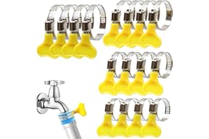 GURFZCYUOO 16 Pcs Hose Clips Set Jubilee Clips Stainless Steel Tightening Pipe Clips Adjustable Pipe Clips Worm Drive Clamps Assortment Kit for Securing Home Gas Flexible Connections (4 Size)