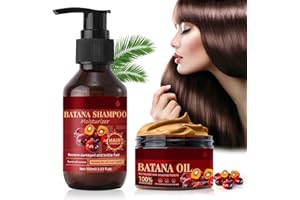 INGZY Batana Oil Shampoo and Conditioner Set, Huile de Batana Shampooing et après-shampooing pour la Croissance des Cheveux, Prévenir la Chute des Cheveux, Nourrissant Cuir Chevelu sec et Cheveux