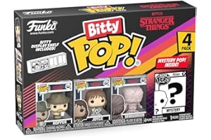 Funko Bitty Pop! ST SZN1 - Hopper 4pkund eine Überraschungs-Mini-Figur - 0.9 Inch (2.2 cm) - Stranger Things Sammlerstück Stapelbares Display-Regal Inklusive - Geschenkidee Party-Tüten-Strumpf