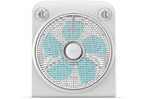 Cecotec Ventilador de Suelo con Temporizador EnergySilence 6000 PowerBox. 50 W, 5 Aspas de 30 cm de diámetro, 3 Velocidades, Motor de Cobre, Rejilla Rotatoria, Blanco