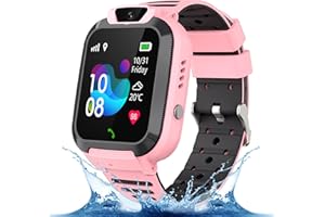 YEDASAH GPS Montre Connectée Enfant, Conversation Bidirectionnelle Montre Intelligente Enfants avec IP68 Résistant, Appel SOS, Voice Chat, Tactile, Jeu, Caméra, Cadeaux pour Garçons et Filles 4-12 Ans