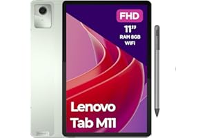 Lenovo Tab M11, Tablet Display 11" WUXGA (1920x1200), MediaTek Helio G88, RAM 8GB, 128GB, WiFi, Tablet Android 13 - Seafoam Green, Penna Inclusa - Esclusiva Amazon