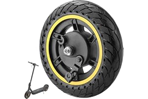 ‎VOLOHAS VOLOHAS 60/70-6,5 Vollreifen 10x2,5 Elektroroller-Vorderrad mit Trommelbremse für Ninebot Max G30/G30 D2/G30E/G30LP Elektroroller Vorderrad Trommelbremse Scooter Trommelbremsnabe