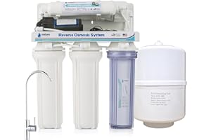Equipo de Osmosis Inversa - Kit para Osmosis de 5 Etapas - Capacidad para 6 L - Incluye Membrana de 75GPD, Deposito de Agua, Bomba y Filtros - Nature Water Professionals