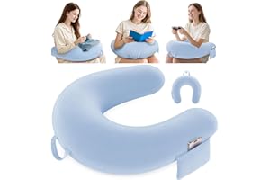 ‎KOSKER Gaming Kissen & Lesekissen, Reading Pillow für das Sitzen auf dem Bett/Sofa/Fußboden, Fütterungs/Häkelkissen mit großer & Ergonomic Gaming Pillow, Gamer Kissen für Ipad/Laptop - Sternenblau