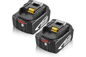 2X Repuesto de 18V 5,5Ah para Maki-TA Batería 18V para BL1845B BL1850B BL1845 BL1860 BL1840B BL1830B BL1840 BL1830 LXT-400 Herramientas eléctricas inalámbricas Goodexo(Todo Negro)