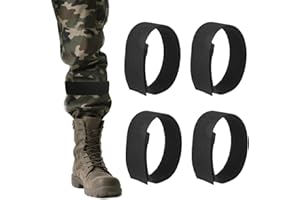 YUEXNKO Bandas de Velcro para Botas,4 Piezas Banda Elástica para Pantalones de Ciclismo,Clips Elásticos para Pantalones de Ciclismo,para hombres y mujeres, caza,senderismo,ciclismo, uniformes militares