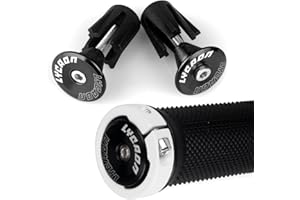 LYCAON Bike Handlebar Grips, Non-Slip Rubber Bicycle Handle Grip with Aluminum Lock, Bike Hand Grip for Scooter Cruiser Urban Bikes Tricycle MTB BMX Foldable Bicycle