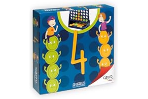 Cayro - Acierta 4 - + 6 Años - Modelo Vertical de 4 en Raya - Juego Divertido de Mesa - Niños y Adultos - con Fichas Verdes y Amarillas - 2 Jugadores