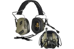 Earmor M32 PLUS 2024 Varsion Taktisches Headset für Jagd und Schießsport mit Mikrofon, Schallverstärkung, Nato TP120 Mantel, Grün (Grün)