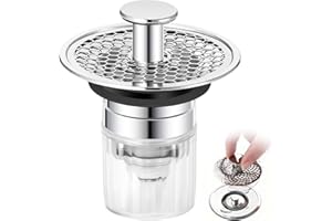 Blendura Tappo Lavandino Bagno, 32-42mm Universale Pop Up Filtro Lavandino Bagno Tappi Lavandino, Tappo Bidet Tappo di Scarico Lavandino con Filtro per Vasca da Bagno, Cucina, Lavabo