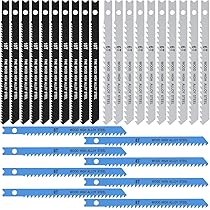 Jeu De 25 Lames De Scie Sauteuse - 7 Modèles Pour Couper Bois, Plastique Et Métal, Queue En T