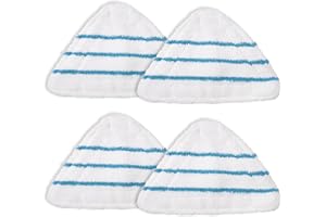 HALIYA Panni Lavabili per Black & Decker BHSM1615DAM-QS, FSM1616, FSM1605, FSM 1630, FSMP20, FSMH1321JMD, FSMH13151SM, Set di 4 Panni Rettangolari in Microfibra per Black & Decker Steam Mop scopa a vapore