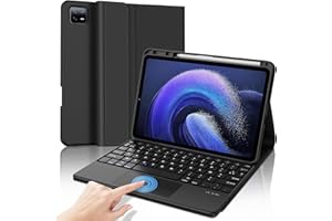 JADEMALL Coque Clavier avec Touchpad pour Xiaomi Pad 6/6 Pro 2023 11 Pouces, AZERTY Français Clavier Détachable Combo Touch pour Xiaomi Pad 6, Noir