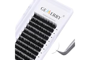 Pestañas Individuales 0.15 Extensiones de Pestanas 1x1 Pestañas 10mm curva D Naturales Lash Extensions de GEMERRY (0.15-d curl-10mm)