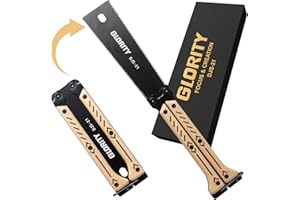 Seghe a mano Giapponese, GLORITY 5,5 Pollici Sega Legno Mini Incisione Sega Pieghevole, 3 Lato Rettifica Ingranaggio Sega Per Legno, 13/14 TPI Doppi Bordi, SK5 Lama Tirare Sega