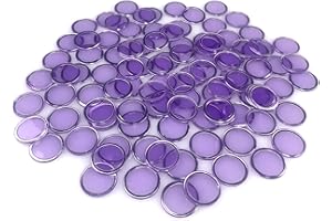 TCOINERY Accessoires de jeu de loto de bingo transparents avec bord en métal magnétique jetons de nuit pour jeu de casino, marqueurs mathématiques éducatifs, disques d'échecs, chiffres et alphabet