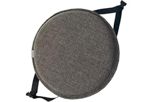 JORTUIO Pack 1/2/4 Cojines para Sillas Redondo,40x40/45x45/50x50 cm,con Hebilla Antideslizante,Cojín de Asiento Suave para Taburete, para jardín, Interior, Exterior, Hogar(Color3,50cm (1pc))