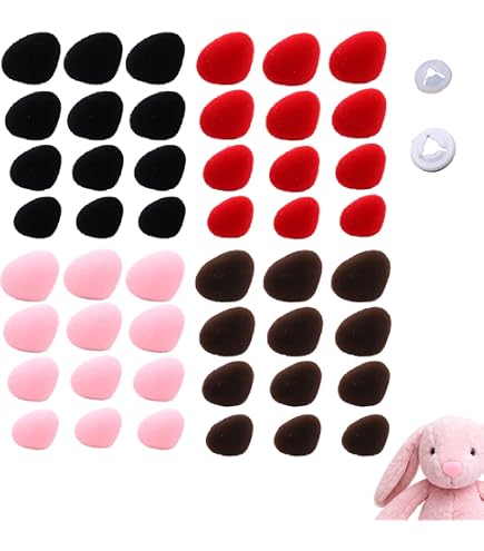 PH PandaHall 12 Stile Nasi Sicurezza In Plastica, Naso Artigianale Da 72pz Con Rondelle Naso Cane Nasi Orso Animale Per Peluche Ripiene Animali All' Uncinetto Creazione Di Burattini Fare Artigianato - 5