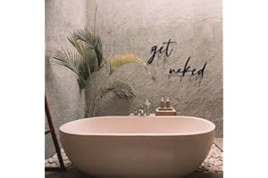 Hoagard Get Naked Metal Wall Art, Schwarz, Metallwandkunst, Wanddekoration Metall Wanddeko für minimalistische und Moderne Badezimmer