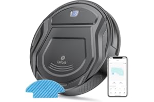 ‎LEFANT Robot odkurzający, Lefant Mini Robot Odkurzacz Mop o wysokim ssaniu, sterowanie za pomocą aplikacji/Google, Idealny do Sierści Zwierząt, Dywanów, Twardych Podłóg (M210B)