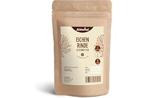 ‎VOM-ACHTERHOF Oak bark 500 g | oak bark dried and cut | ideal for sitting or foot baths, wraps/envelopes or as tea | natural | from Achterhof