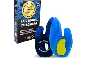 RAIV GLOBAL Talloniera in Silicone per Fascite Plantare - Talloniera per Spina Calcaneare - Talloniere in Silicone per Tallonite - Plantare per Tallonite - Fascite Plantare Donna e Uomo (Taglia S (35-38))