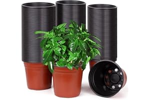 E-KNOW 150 Pcs 15 cm Plastic Plants Nursery Pot/Pots Seedlings Flower Plant Container Seed Starting Pots for Succulents, Seedlings, Cuttings, Transplanting