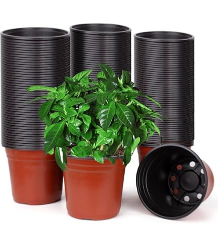 Gttinger 50 Rundtpfe  9 x 7,2 schwarz Pflanztpfe Pflanzkbel  Blumentpfe: Amazon.de: Garten