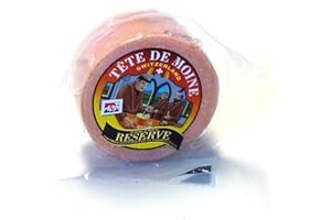Tete de Moine RESERVE AOP Mönchskopfkäse 400g für Girolle Käsehobel halber Laib KÜHLBOX-Versand mit Styroporbox und Spezialkühlakku für Lebensmittelversand