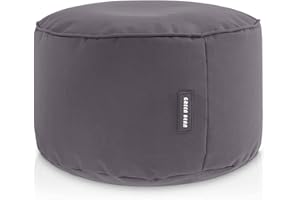 Green Bean© Sgabello a Sacco 25x45cm con Imbottitura in Perle EPS Pouf Cuscino Poggiapiedi per Poltrona a Sacco Cuscino per Pavimento Bambini e Adulti Solleva Le Gambe siediti Antracite