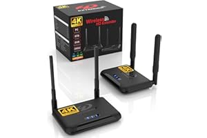 Wireless HDMI Transmitter and Receiver 4K, Binken 820FT/250m Wireless HDMI Extender Kit,4K@30Hz HD hdmi ohne Kabel, Streaming Media Video/Audio von Laptop, Kamera, PS5, PC zu Monitor, Beamer, HDTV