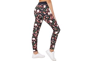 Rave on Friday Women Leggins Christmas Pattern Yoga Pants Sports High Waist Gym Elastic Elegant Slim Fit Skinny Athletic Workout Running Pants Tights S-XL