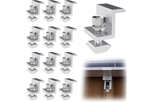 CHOONJIN 12 Piezas Soporte Z de Montaje de Panel Solar, Abrazaderas para Panel Solar 30mm, Fijación de Panel Solar para Panel Solar con Tuercas y Tornillos, para Autocaravana, Bbarco, Coche, Camiones (30mm)