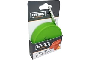 Nerthus Vin Bouquet FIH 455 Gobelet pliable en silicone ML, 1 Unité (Lot de 1), Vert, Rouge