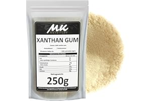 MK Nutrition Xanthan Gum 250g Natürliches Bindemittel Glutenfrei - Stabilisator für Eis, Suppen, Soßen - Xanthangummi Verdickungsmittel - Geschmacksneutral & Vegan