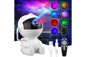 Astronauta Proyector Estrellas, YUNYODA LED Proyector Estrellas con Control Remoto, Astronauta Galaxia Luz de Proyección, Dormitorio y Proyector de Techo, Cumpleaños Regalos para Infantiles Adulto