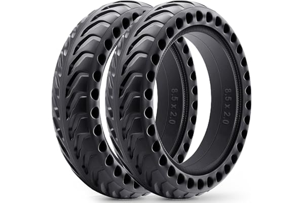 Monuary 2 Pièces Pneus 50/75-6.1 pour Trottinette Electrique, Plein Pneu Tubeless Également Compatible avec Tailles 8,5 x 2,0 et 8 1/2 x 2, Résistants aux Crevaisons, Aucun Entretien Nécessaire