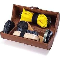 VergilSon Shoe Polish Kit Cleaning Shine Care Barrel Set Travel Shoe