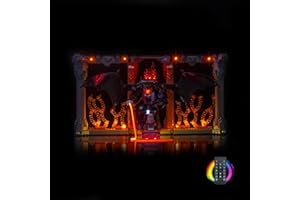 BRICKBLING Kit de luz de control remoto compatible con Lego Balrog Book Nook 10367 (sin modelo), juego de iluminación LED, compatible con Lego Balrog Book Nook ladrillos