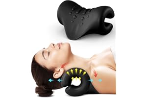 ‎BLABOK BLABOK Nacken-und Schulter-Relaxer,tragbares zervikales Traktionsgerät,Nackendehner,Nackenhaltungskorrektur,Chiropraktik-Kissen zur Linderung von Kiefergelenksschmerzen, Haltungskorrektur