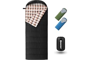 Bessport Sacco A Pelo Busta, Impermeabile Compatto Sacco a Pelo Invernale per 3-4 Stagioni per Campeggio Trekking, Escursioni, attività all'Aria Aperta