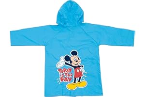 Requeteguay Urban RU Impermeable Mickey Mouse para Niños | Chubasquero Mickey Mouse Tipo Chaqueta con Capucha y cierre con Corchetes