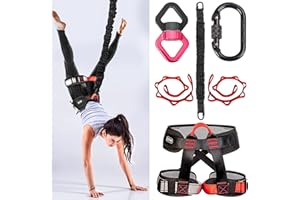 DASKING Ciężki zestaw opasek bungee, opór powietrza do jogi Bungee Stretch Belt, 4D Bungee Dance Rope, trening oporowy do ćwiczeń, fitness, domowa siłownia, profesjonalny sprzęt treningowy