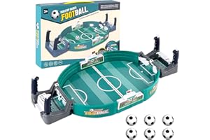Ruikdly Calcio Balilla da Tavolo Mini Biliardino con 6 Palline - Giocattolo da Tavolo per Bambini e Adulti - Ideale per Feste di Famiglia