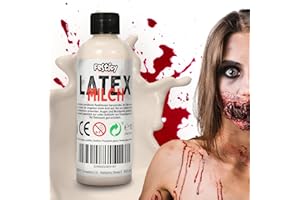 Festicy Latex Liquido Maquillaje I Disfraz Halloween y Efectos Especiales I Cicatrices y Heridas Falsa Latex Realistas I Fácil de Aplicar y Seguro I Disfraz Halloween (Color de Piel 100ml)
