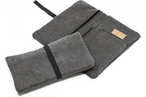 LEIA DESIGN Pitillera Tabaco de Liar Hidrorepelente y Hecha a Mano, Tabaquera Tabaco De Liar Bolsa - Cartera Tabaco De Liar de Tela - Bolsa para tabaco de liar con bolsillos para filtros, papel y mechero.